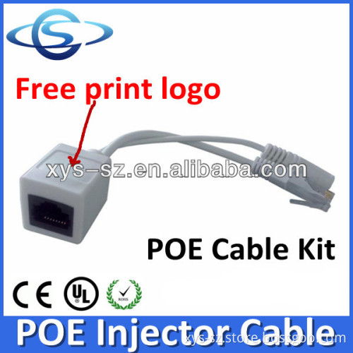 POE Cable kit with free print logo on cable connector